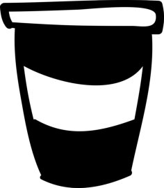 Plastic Coffee Cup Sketch Svg Vector, Free Vectors File